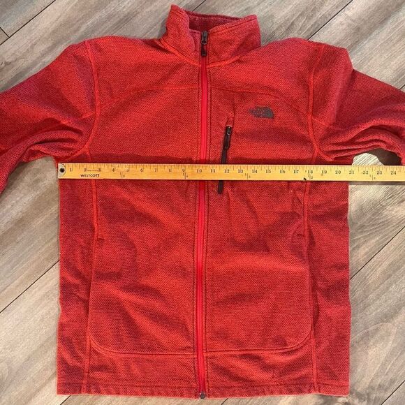 North Face Red Full‎ Athletic Zip Jacket Men Medium - Picture 3 of 6